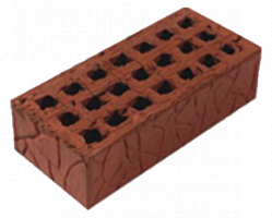 Рядовой пустотелый одинарный кирпич с плотностью 1.4